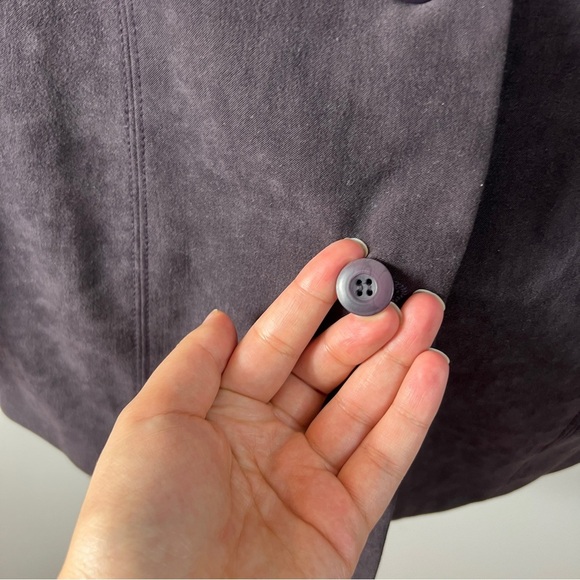 Jessica Purple Brown Longer Blazer Button Up Tailored Suit Jacket women Size 8P - Picture 4 of 12